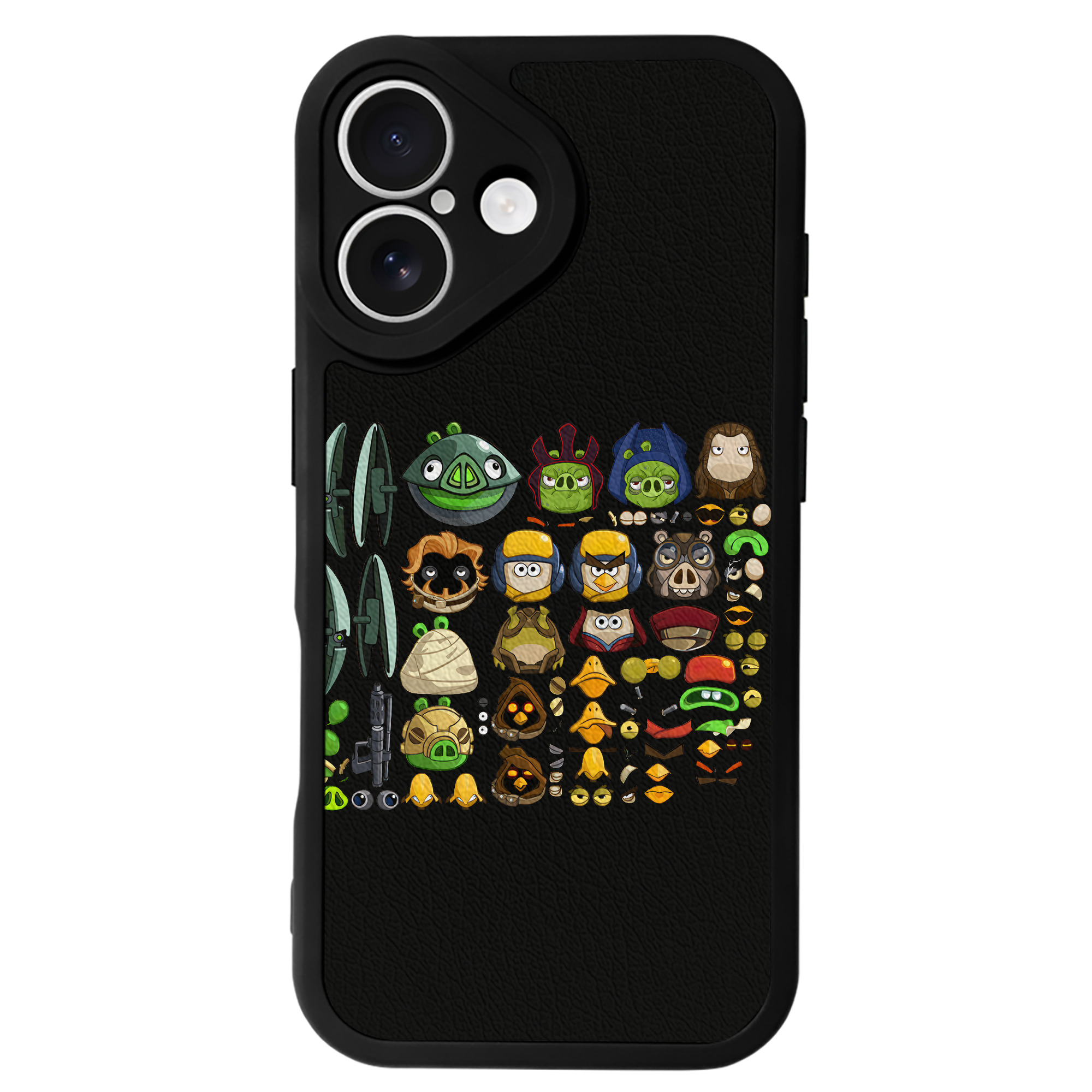 （画像用） Angry Birds アングリーバード 【iPhone 16シリーズ対応】シリコンスマホケース（レザー調） 材質：シリコン